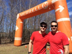 Olivier Morin et Christophe Allen, organisateurs de la Course des vikings du CSTJ. (Photo : gracieuseté)