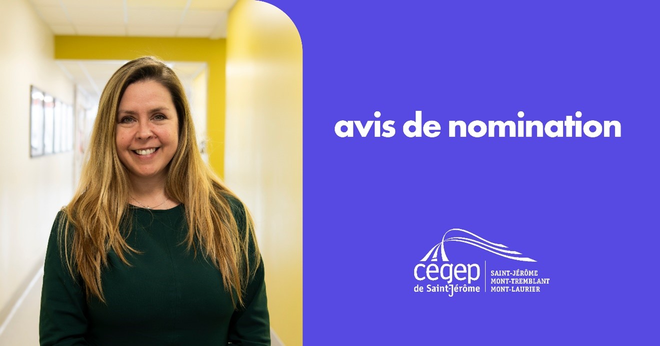 Avis de nomination : Mélanie Robertson au poste de directrice adjointe par intérim